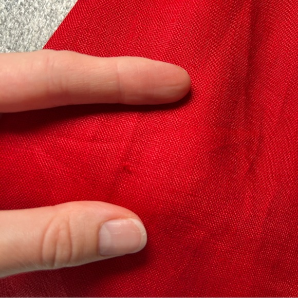 Reformation Simi Linen Dress Red Size 10 - Picture 11 of 12